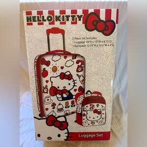 Hello Kitty Luggage and backpack set by Sanrio!